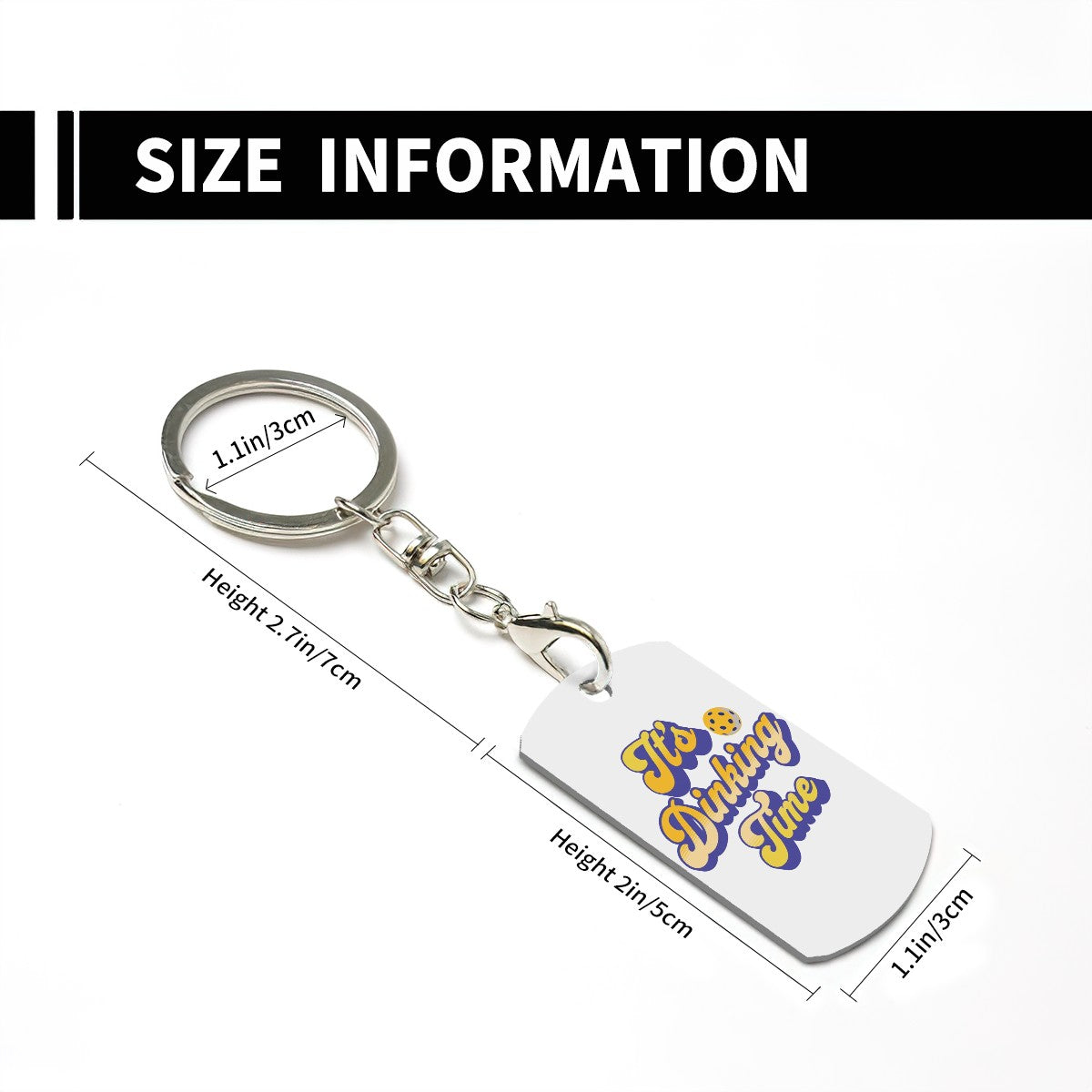 Keychain - It's Dinking Time (Yellow)